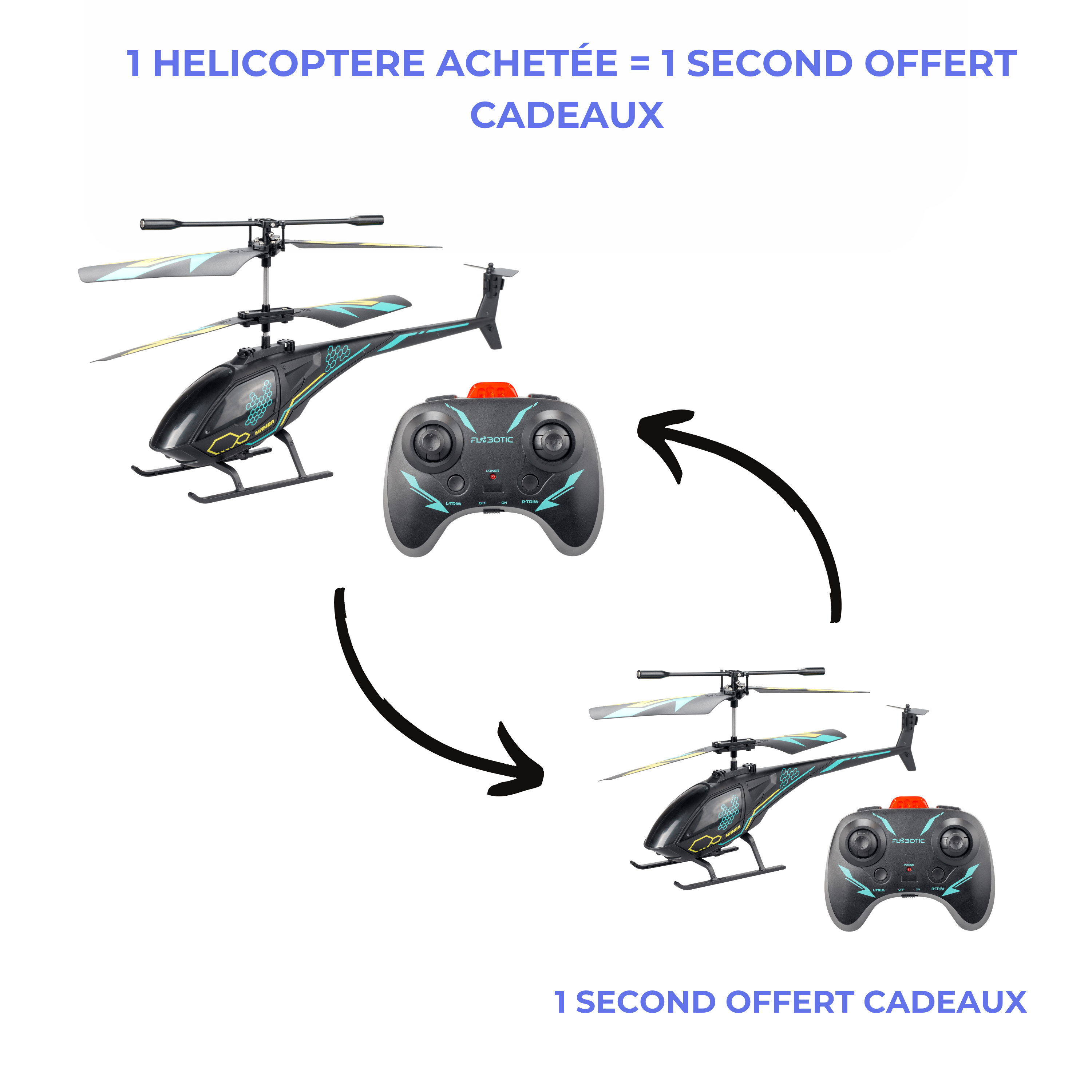 Jouet helicoptere CIV 1 acheté = 1 offert