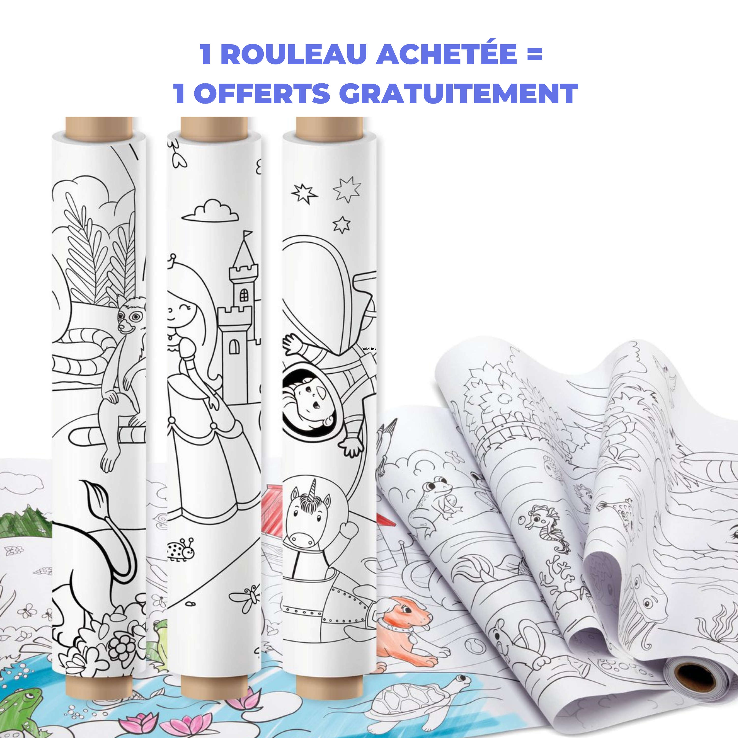 Rouleau de papier créatif ( 1 achetée = 1 offerts )