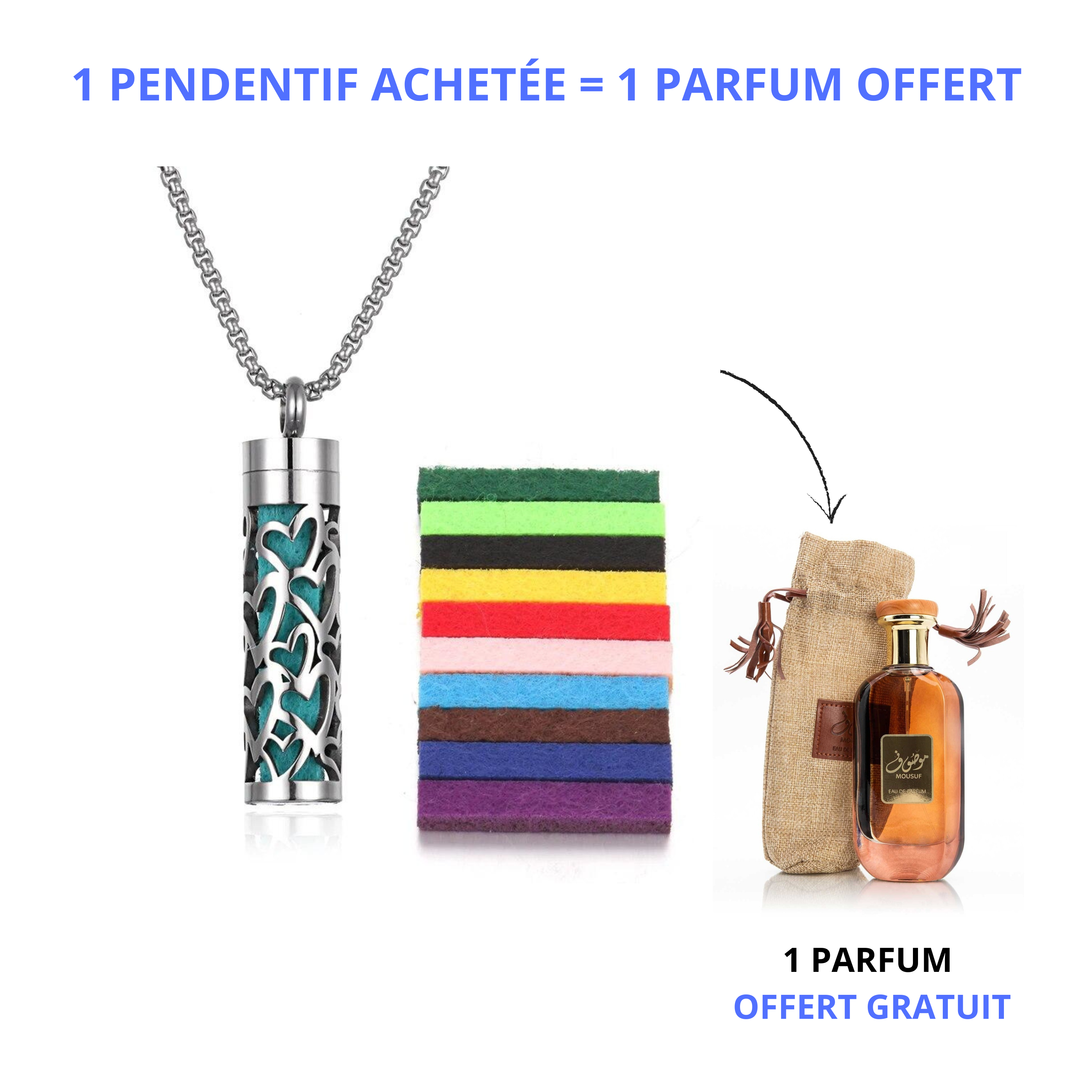 Pendentif parfumé bijoux + un parfum