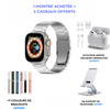 La smartwatch UKLTRA + support de téléphone + un ecouteur