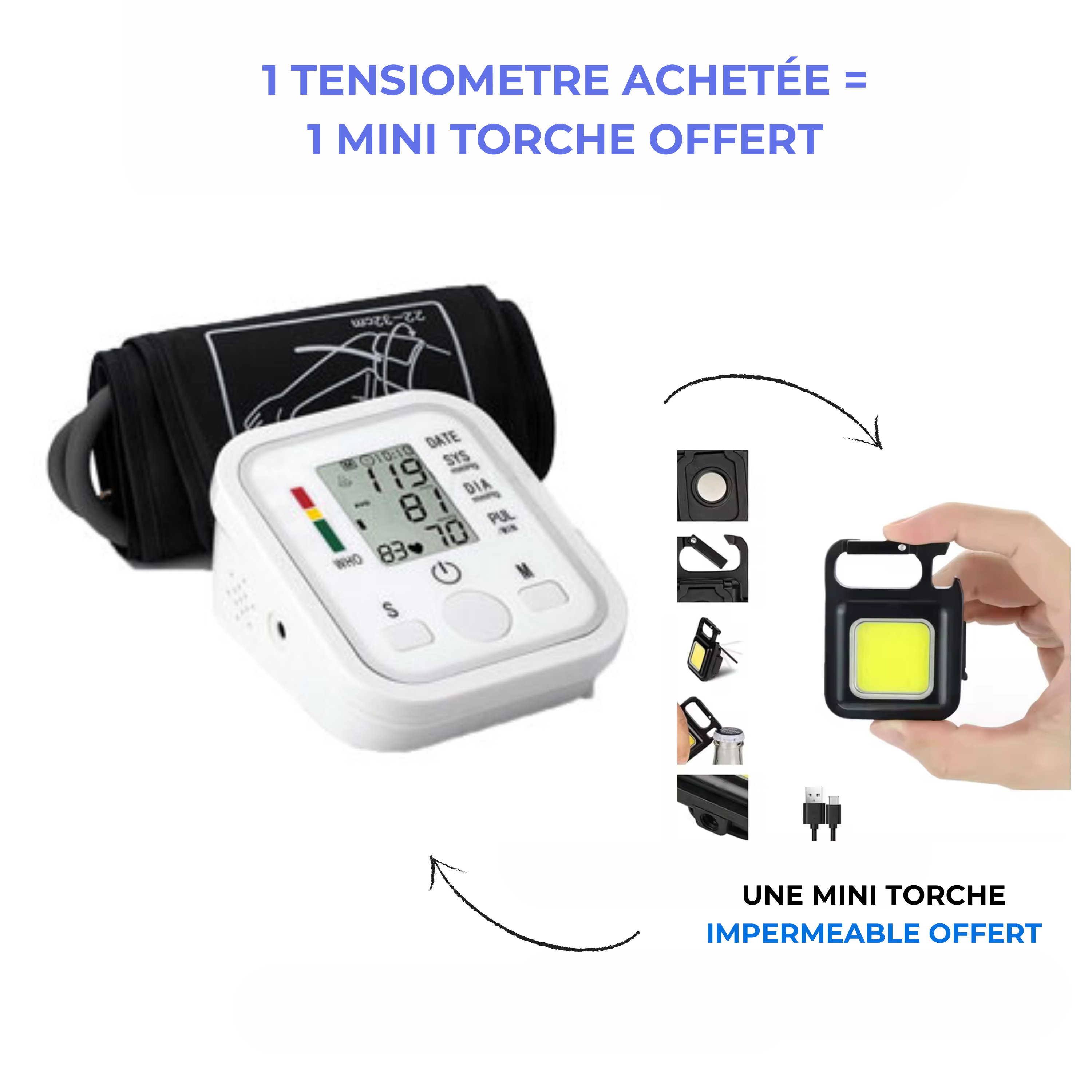 Tensiometre electrique MAL + mini torche