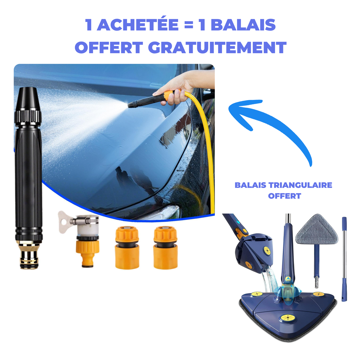 Pistolet d'arrossage + balais de nettoyage ( 1 achetée = 1 balais offert ) MALI