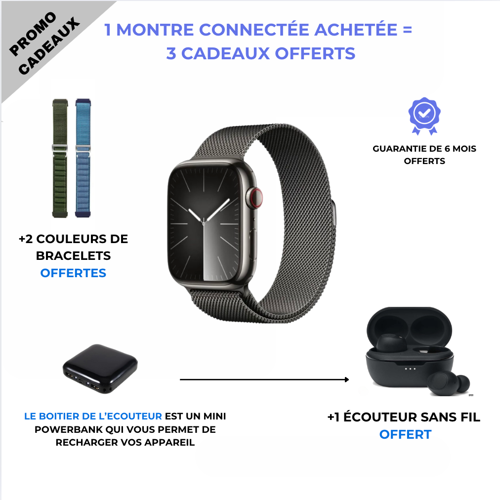 Smartwatch CIV(1 Achetée = 2 Couleurs OFFERTES) (Copie)