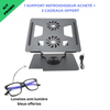 Support ordinateur avec refroidissement ttk + lunette photochromique